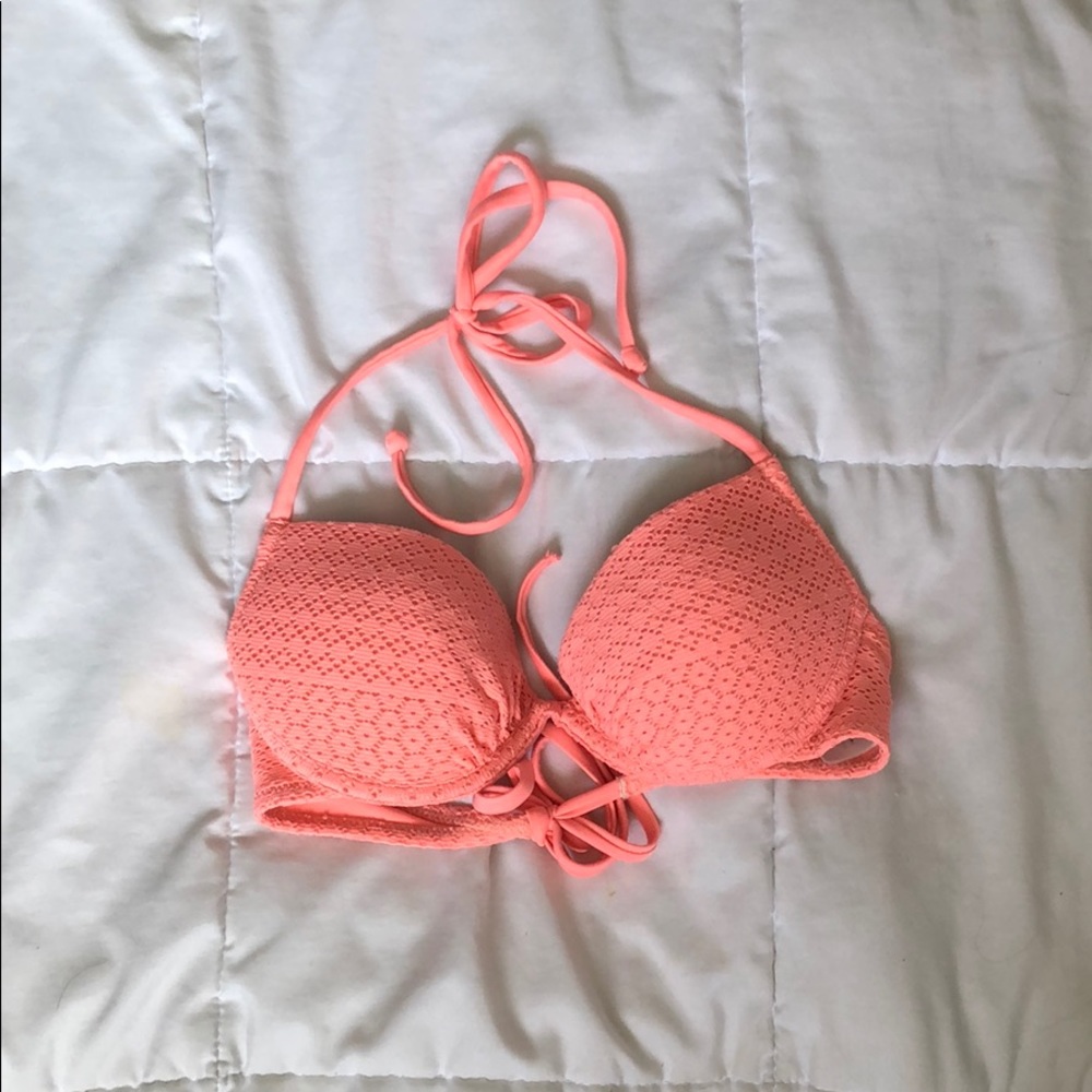 bright neon push up bikini top